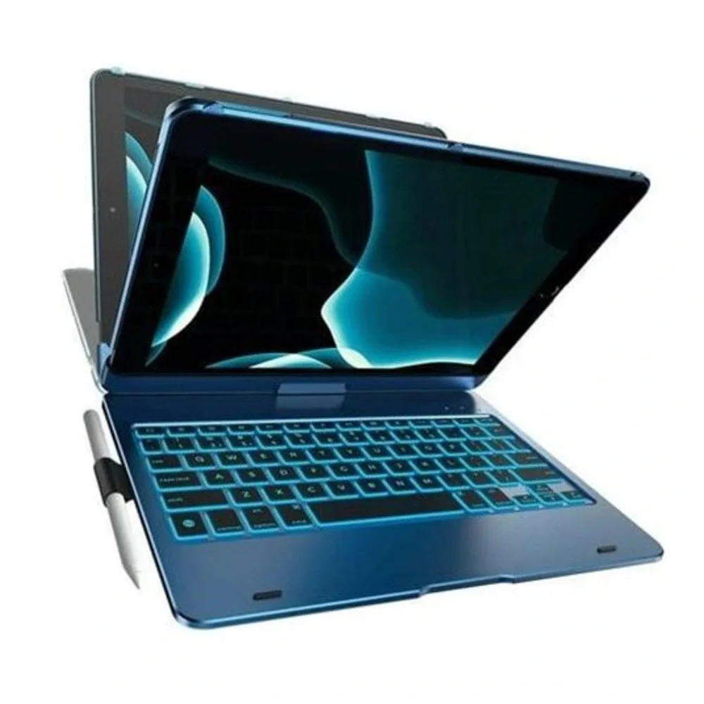 typecase 360° Keyboard Case Backlit iPad 10.2/Pro 10.5/Air 3 w/ Pencil Holder Bl